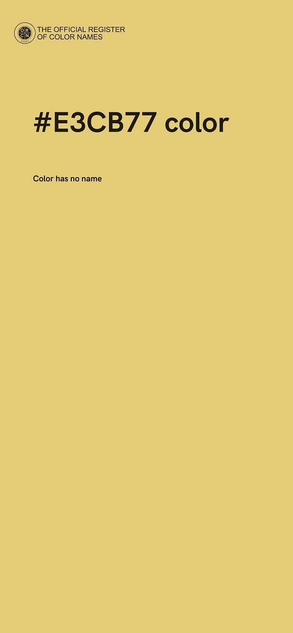 #E3CB77 color image
