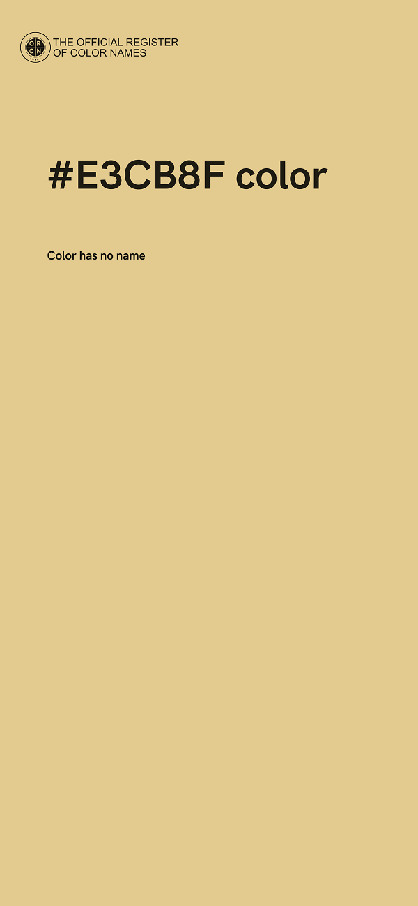#E3CB8F color image