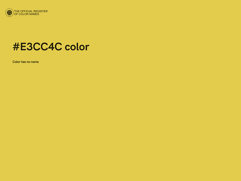 #E3CC4C color image