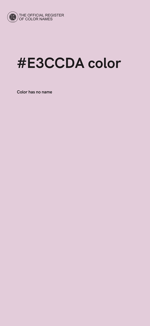 #E3CCDA color image