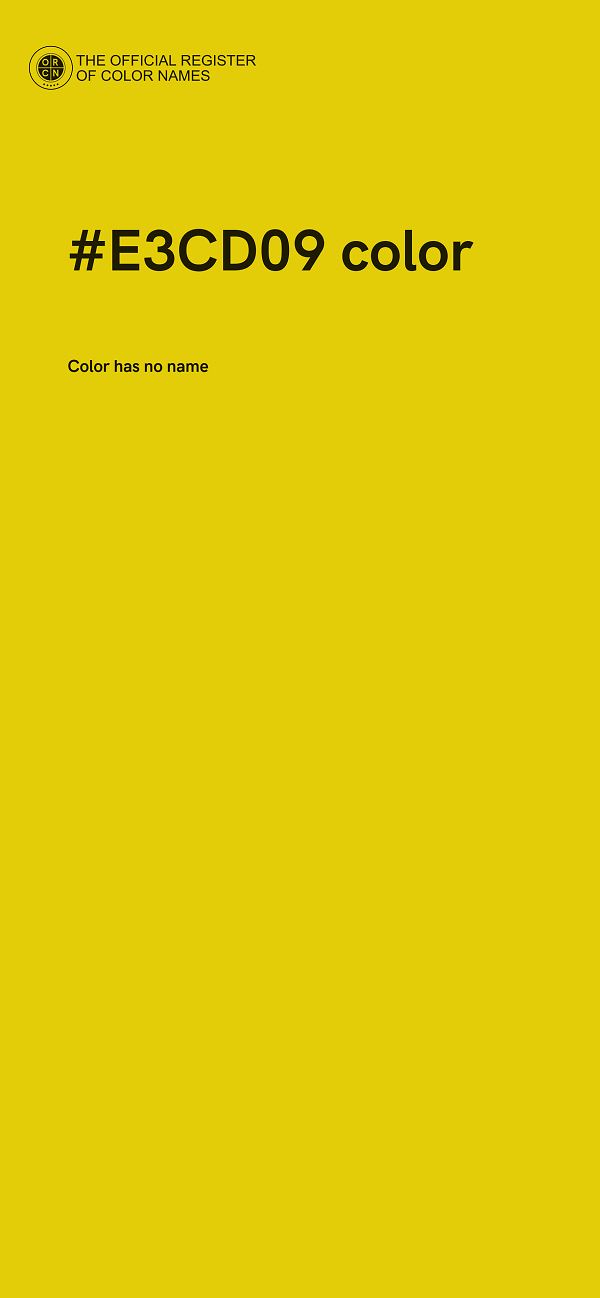 #E3CD09 color image