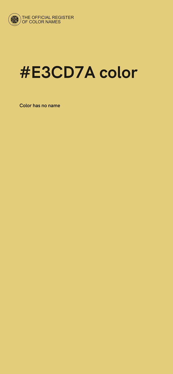 #E3CD7A color image