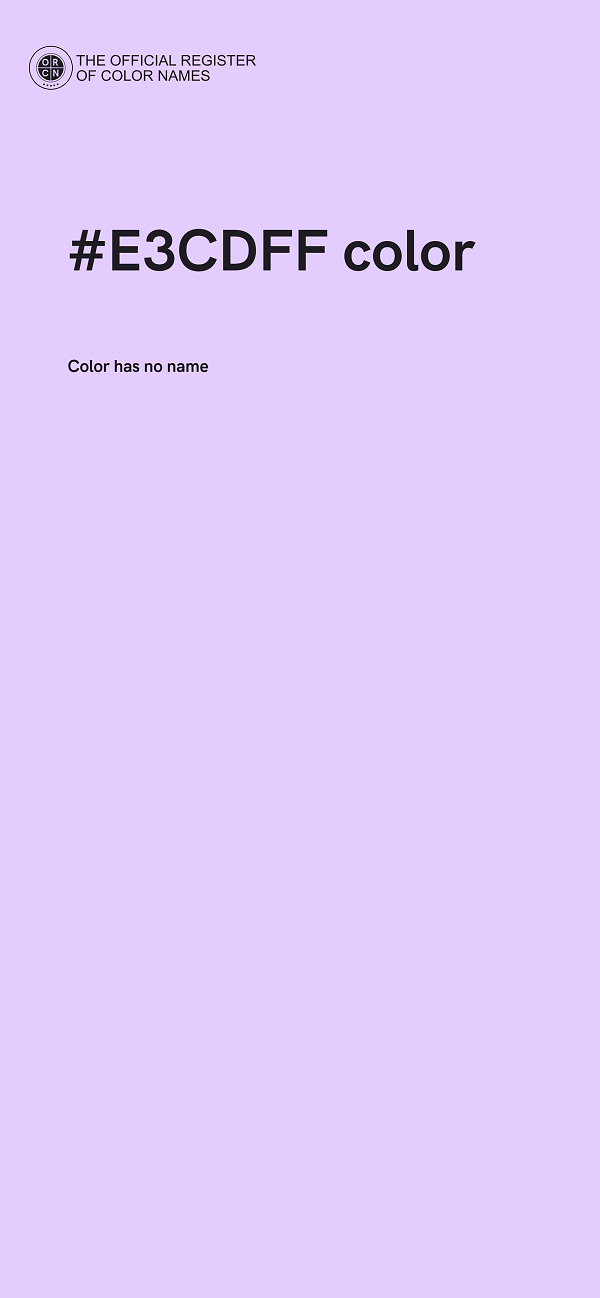#E3CDFF color image
