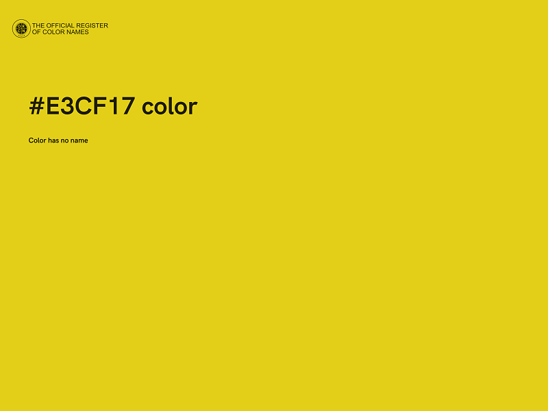 #E3CF17 color image