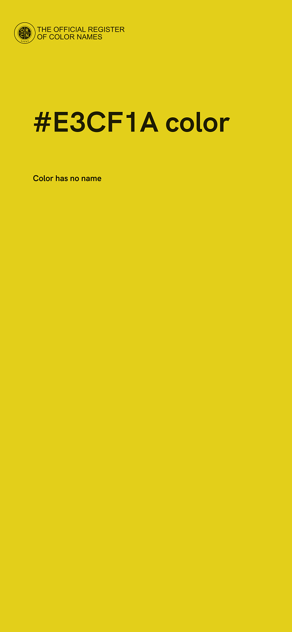 #E3CF1A color image
