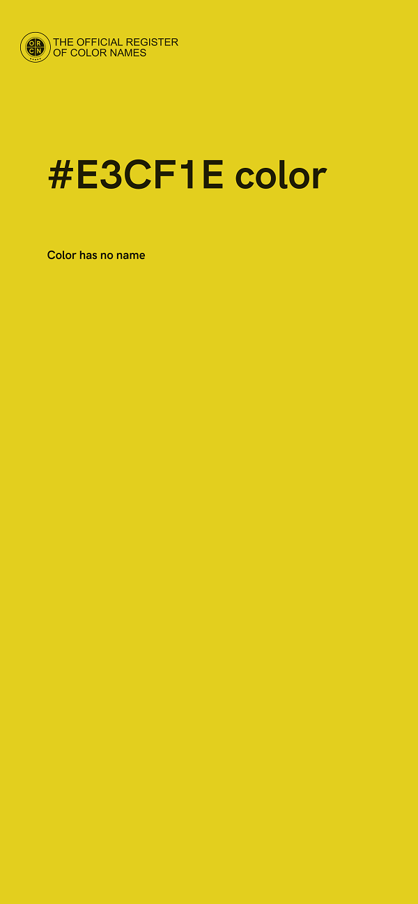 #E3CF1E color image