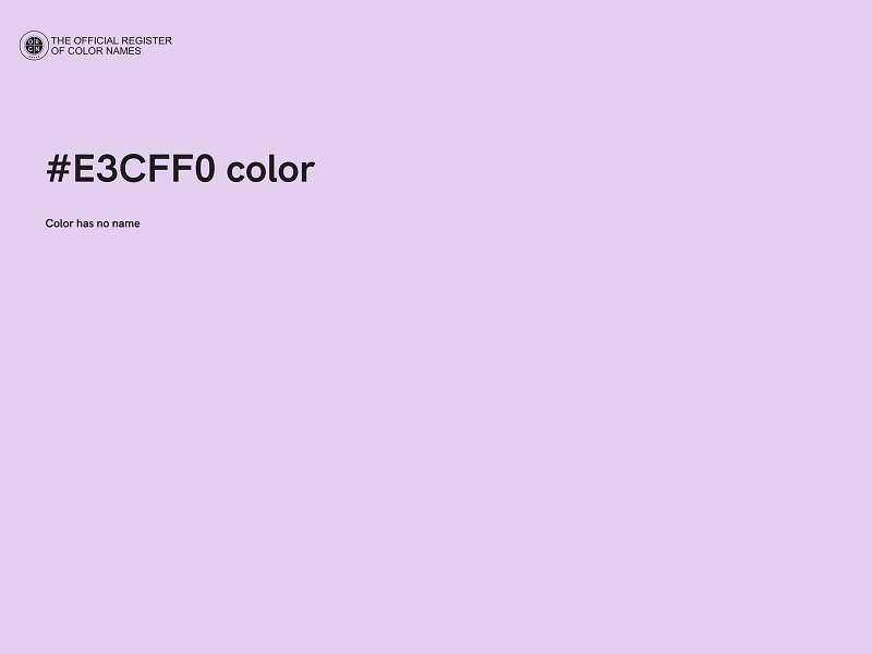 #E3CFF0 color image