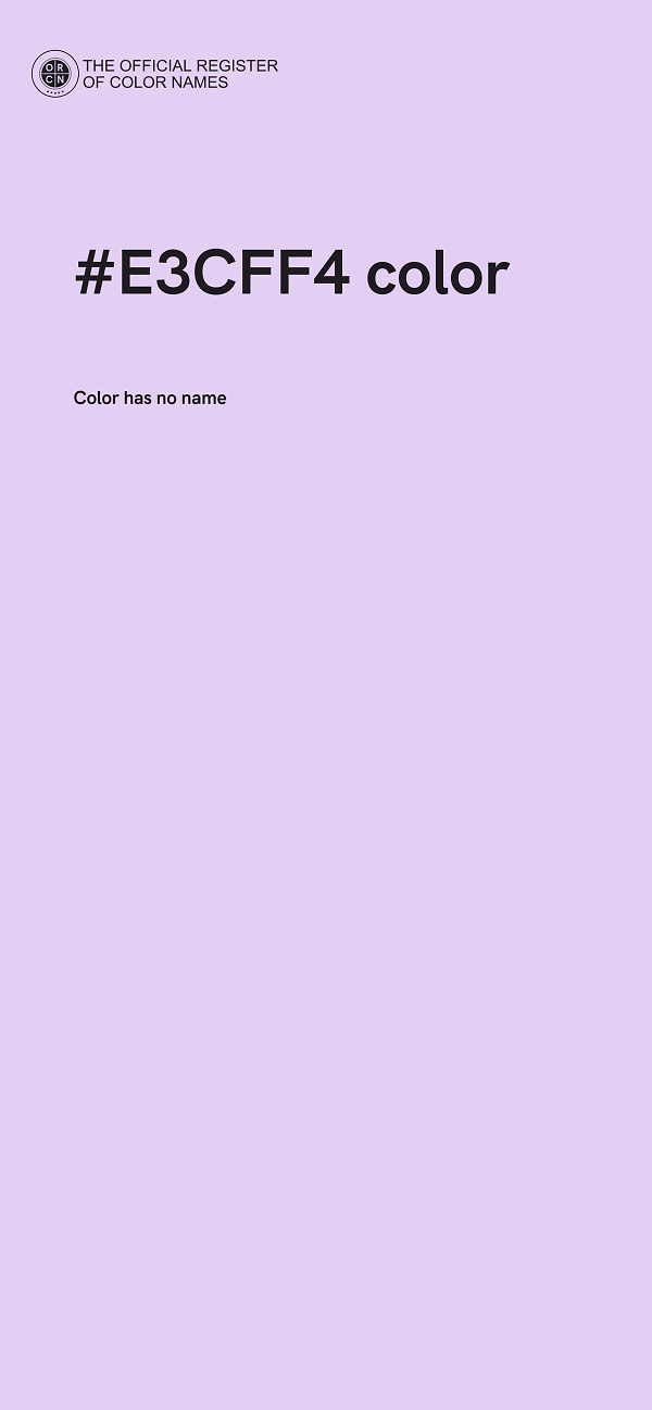 #E3CFF4 color image