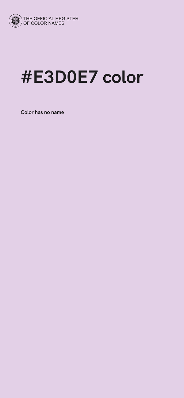 #E3D0E7 color image