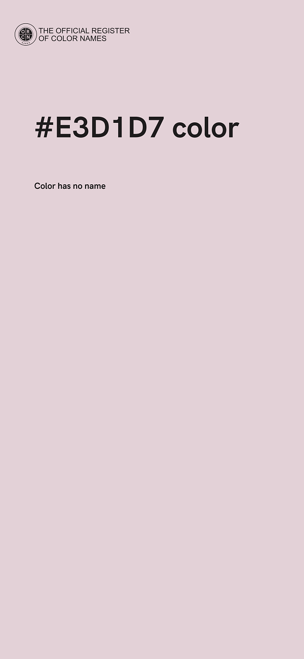#E3D1D7 color image