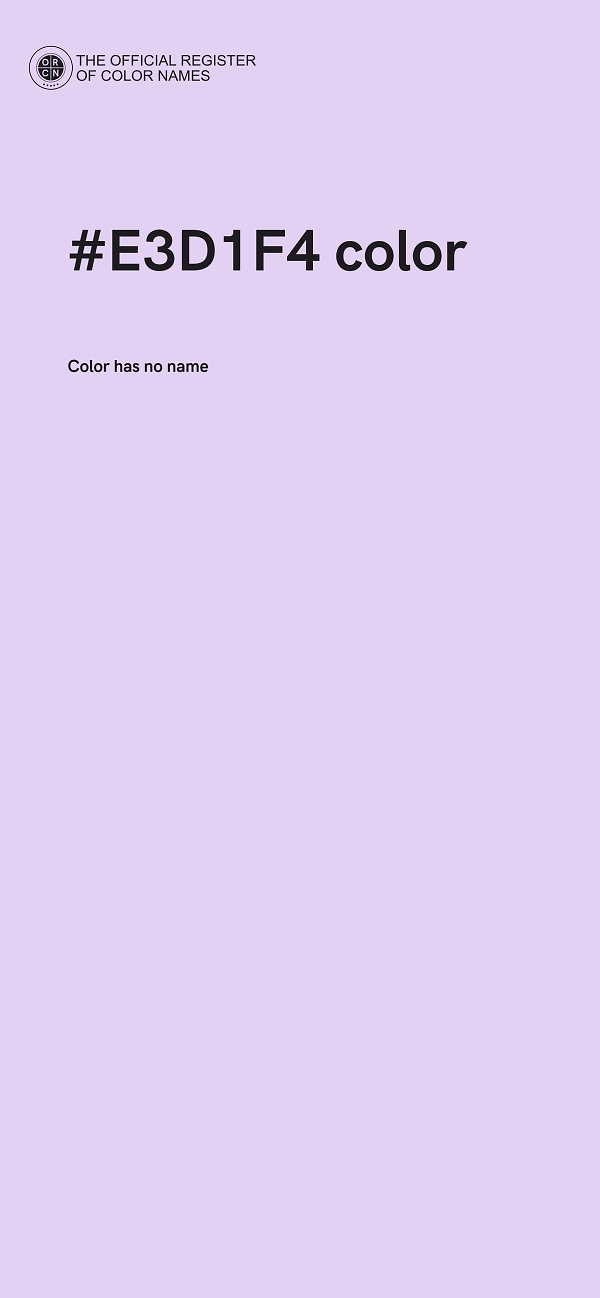 #E3D1F4 color image