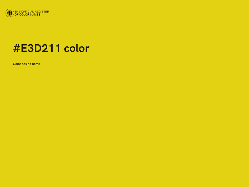 #E3D211 color image