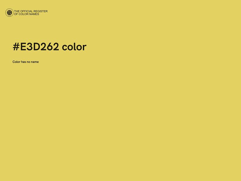 #E3D262 color image