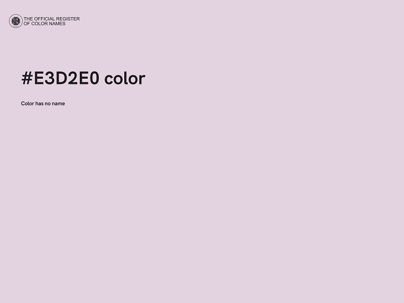 #E3D2E0 color image