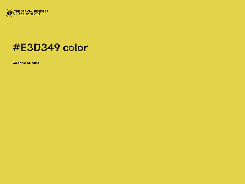 #E3D349 color image