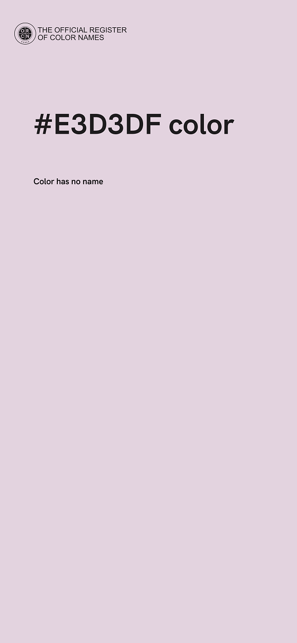#E3D3DF color image