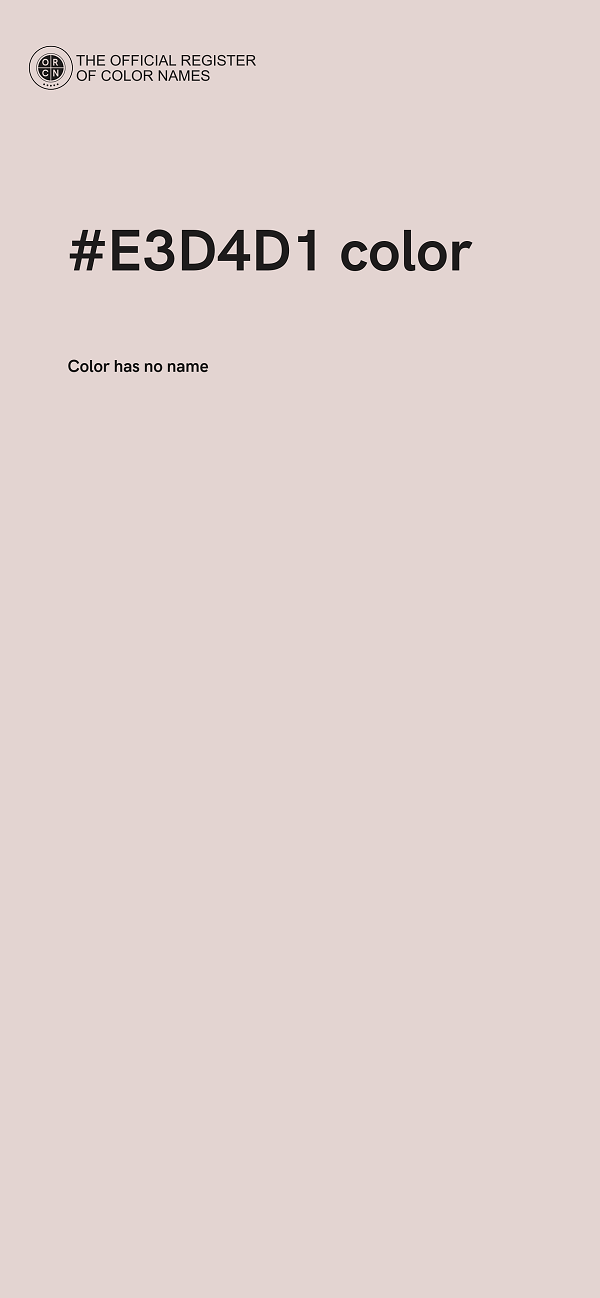 #E3D4D1 color image