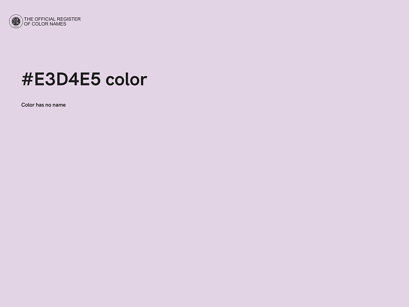 #E3D4E5 color image