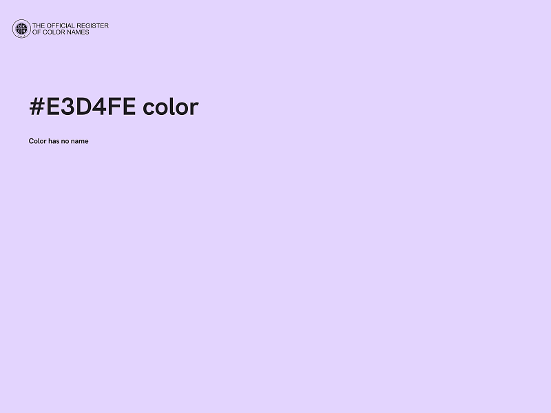 #E3D4FE color image