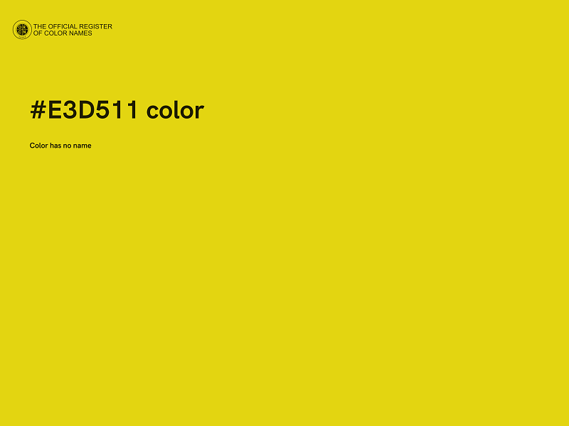 #E3D511 color image