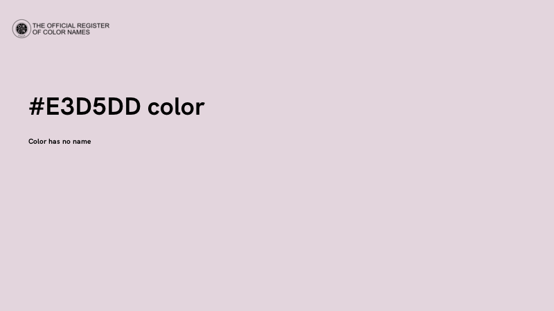 #E3D5DD color image