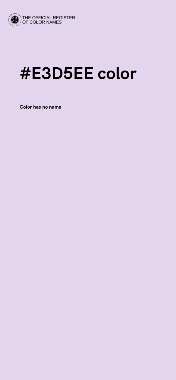 #E3D5EE color image
