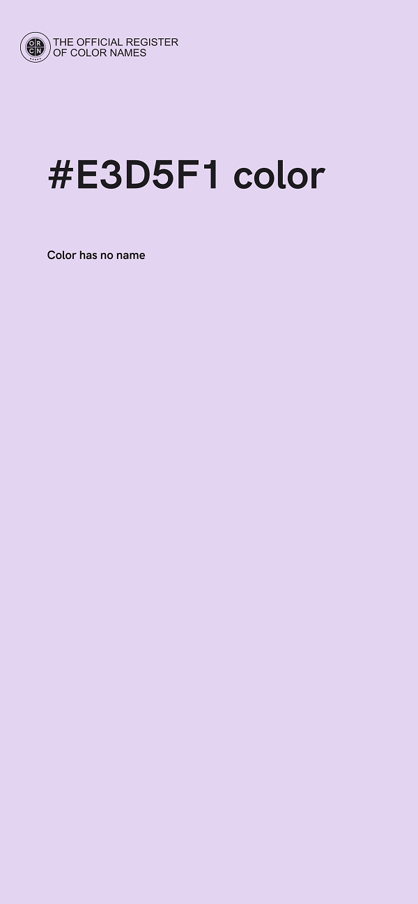 #E3D5F1 color image