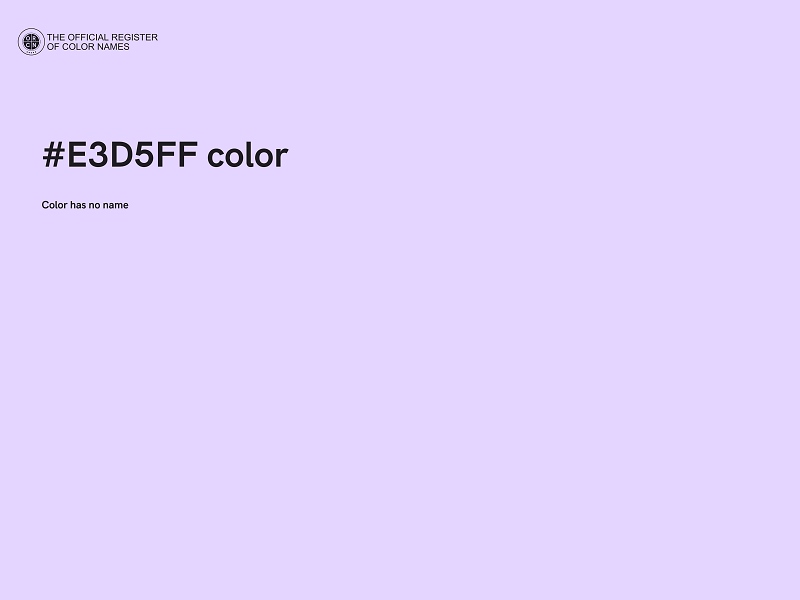 #E3D5FF color image