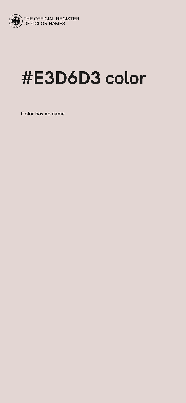 #E3D6D3 color image