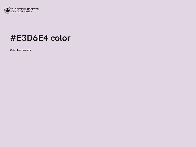 #E3D6E4 color image