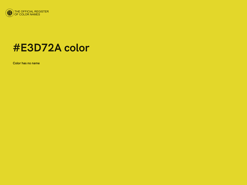 #E3D72A color image
