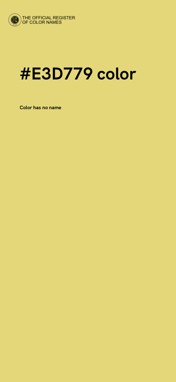 #E3D779 color image