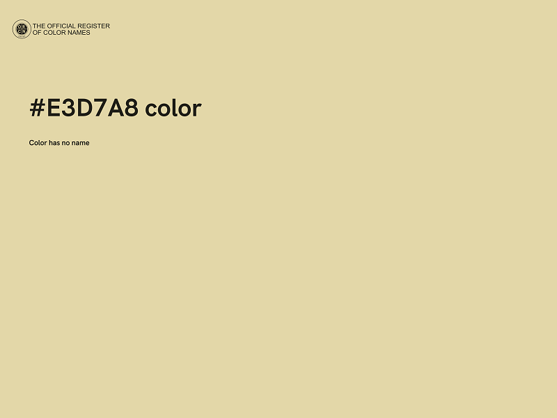 #E3D7A8 color image