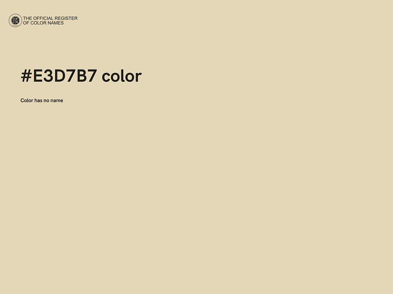 #E3D7B7 color image