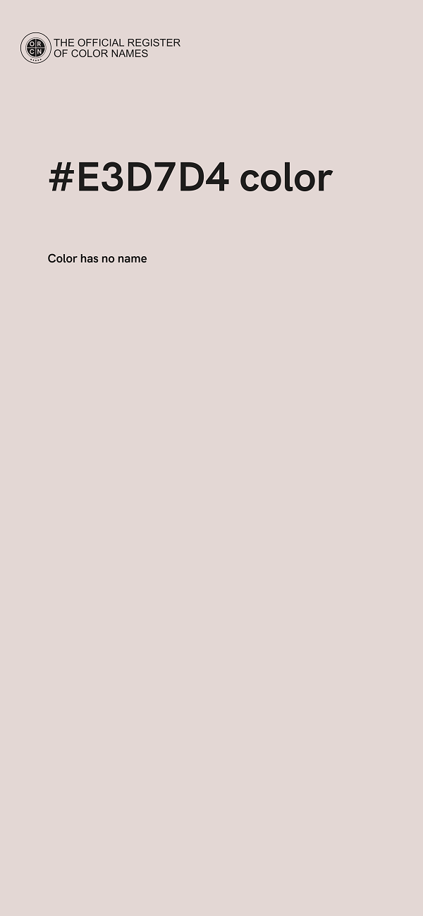 #E3D7D4 color image