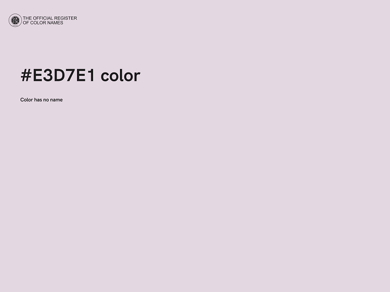 #E3D7E1 color image