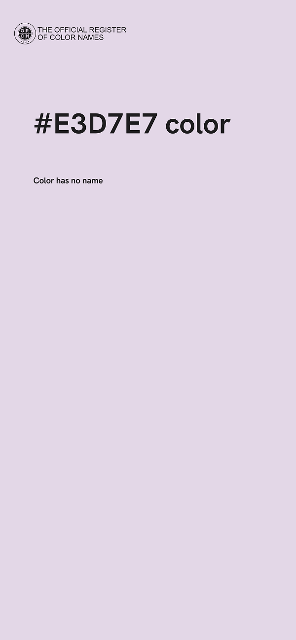 #E3D7E7 color image