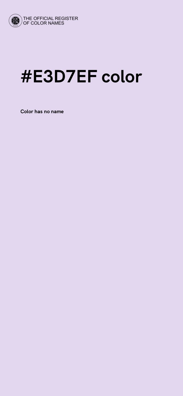 #E3D7EF color image