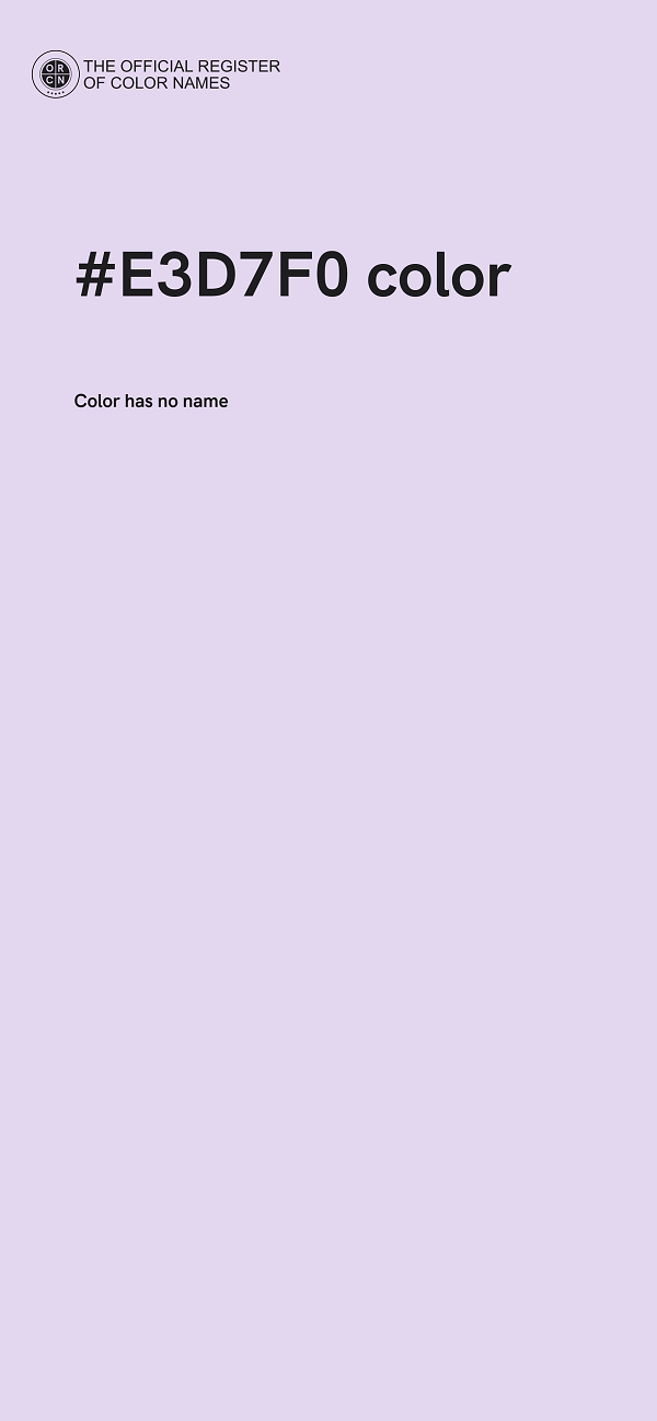 #E3D7F0 color image