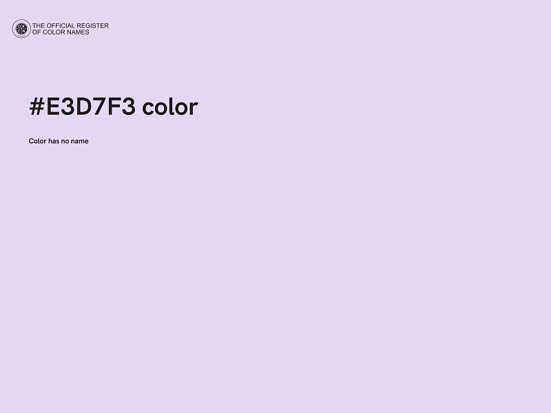 #E3D7F3 color image