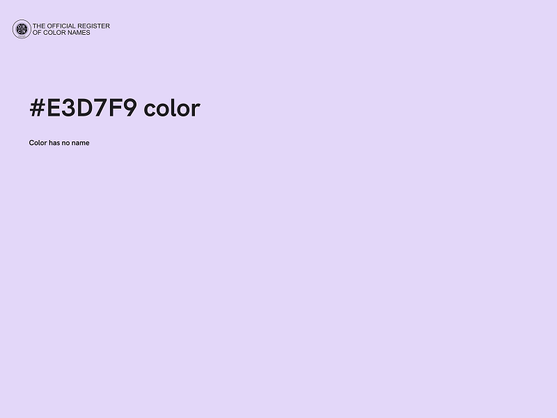 #E3D7F9 color image