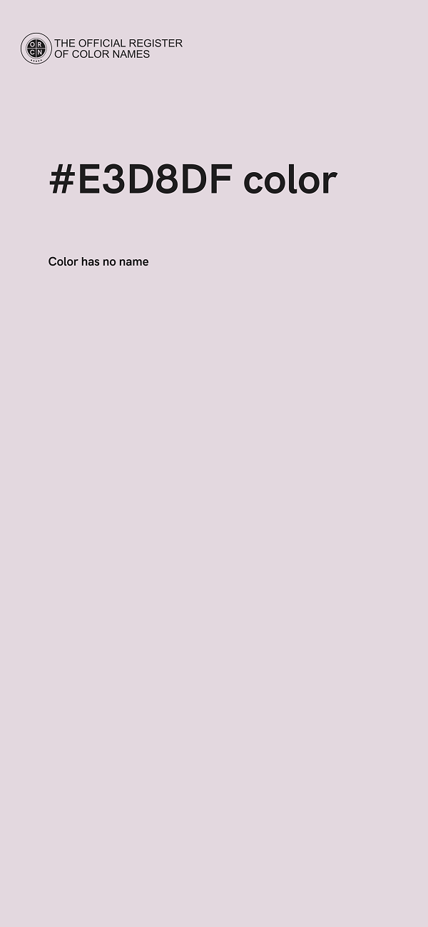 #E3D8DF color image