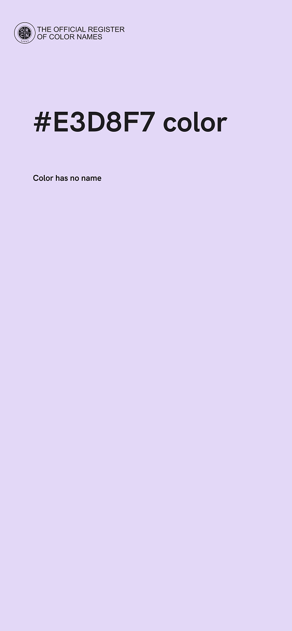 #E3D8F7 color image