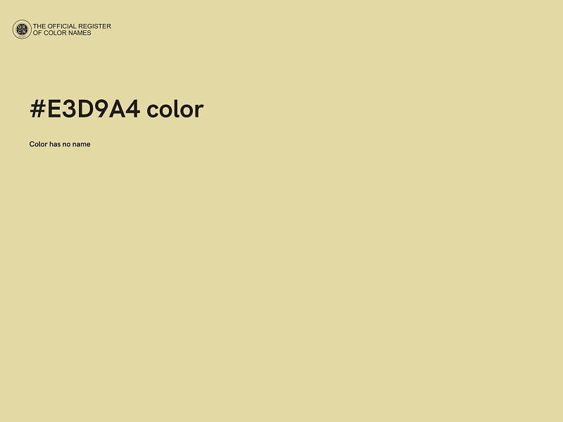 #E3D9A4 color image