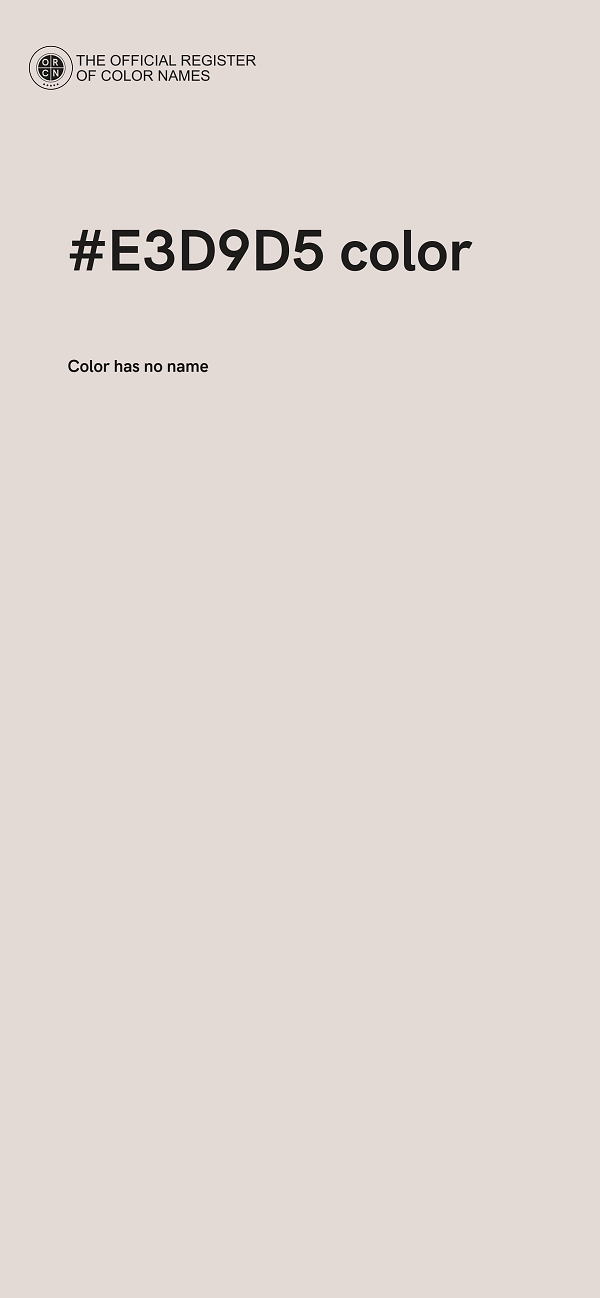 #E3D9D5 color image