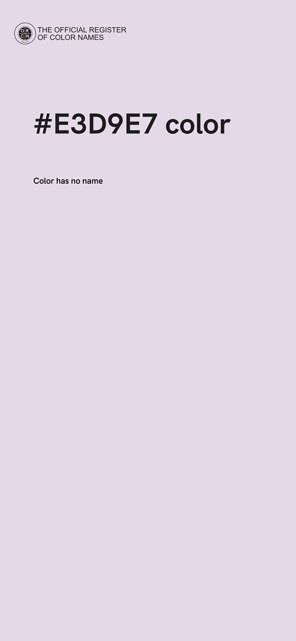 #E3D9E7 color image