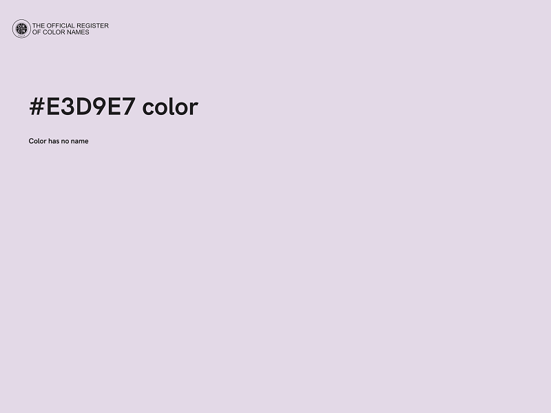 #E3D9E7 color image