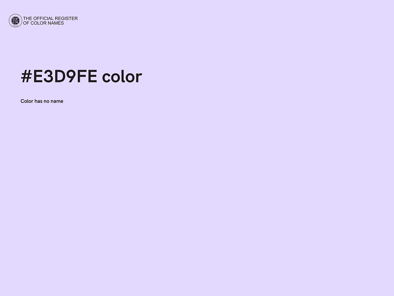 #E3D9FE color image