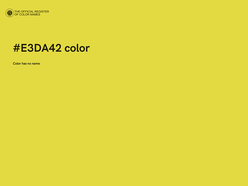 #E3DA42 color image