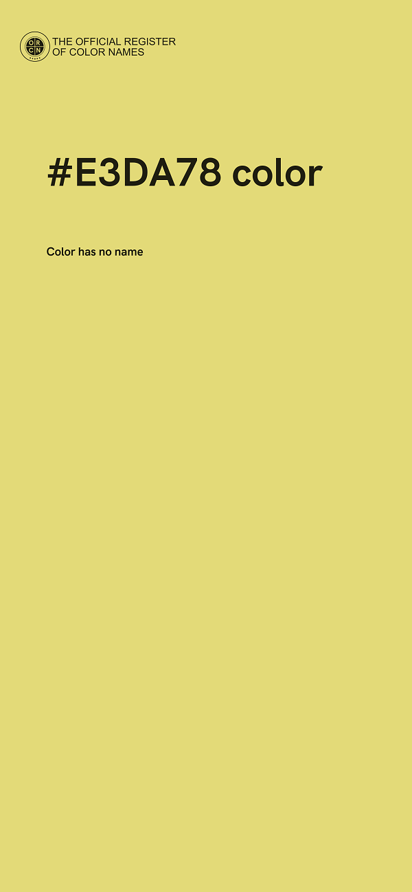 #E3DA78 color image